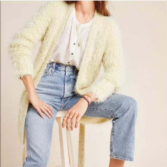 Anthropologie Wrap Lurex Cardigan - Picture 2 of 2